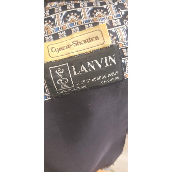 Vintage Lanvin Paris Silk Scarf with Fringe - Picture 3 of 8